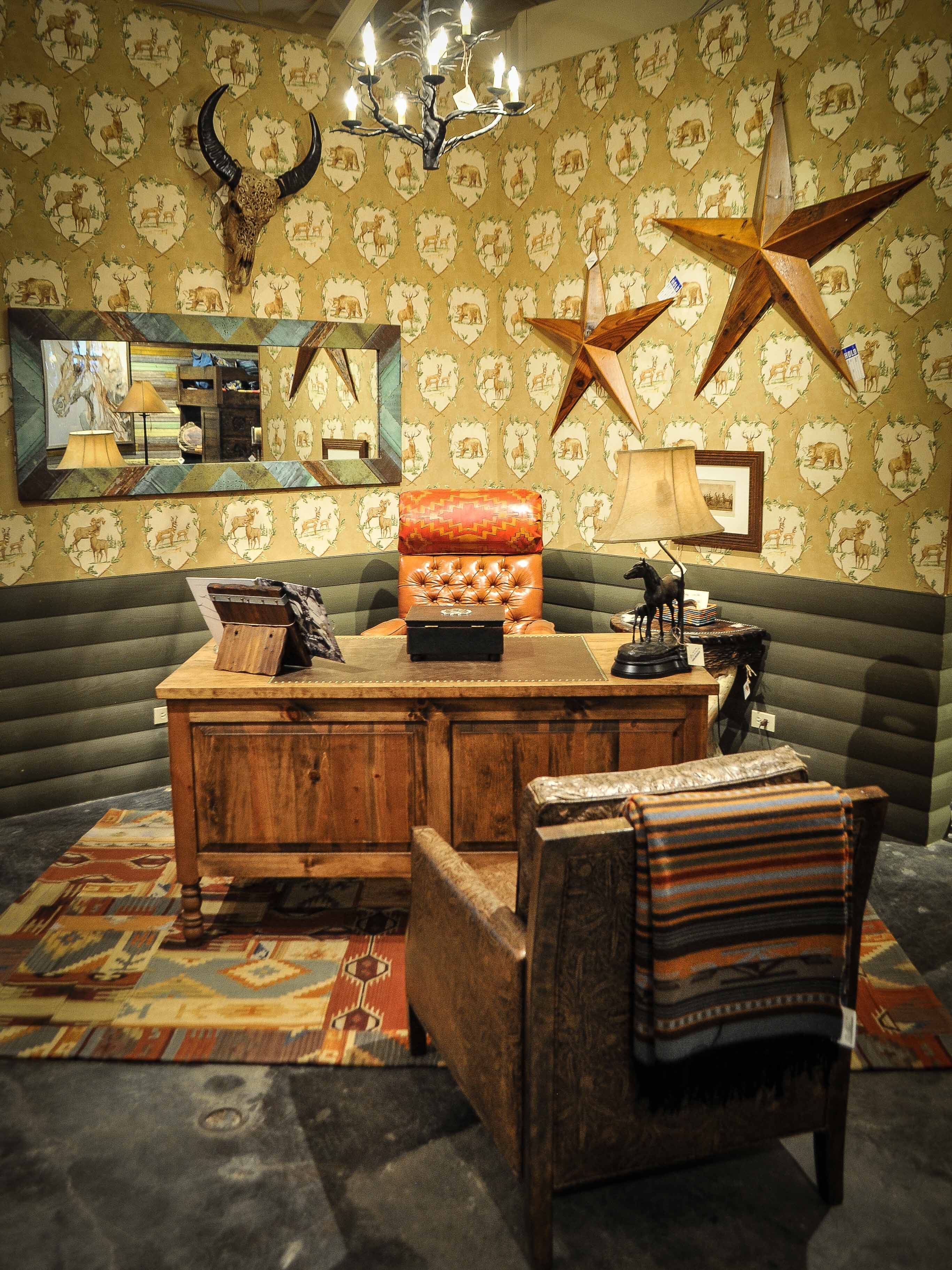 Rustic Office Furniture at Anteks Furniture Store in Dallas