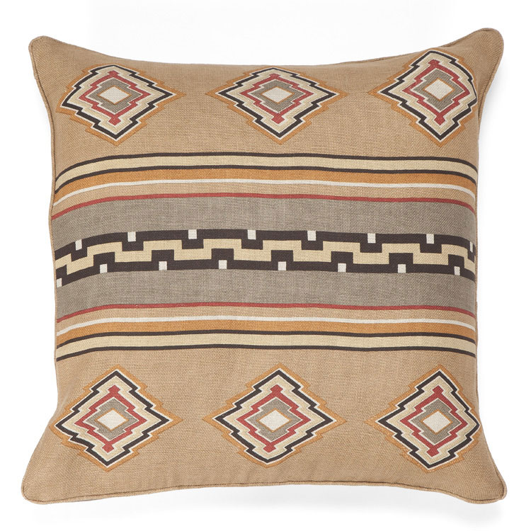 Brown and Grey Accent Pillow at Anteks Furniture Store in Dallas