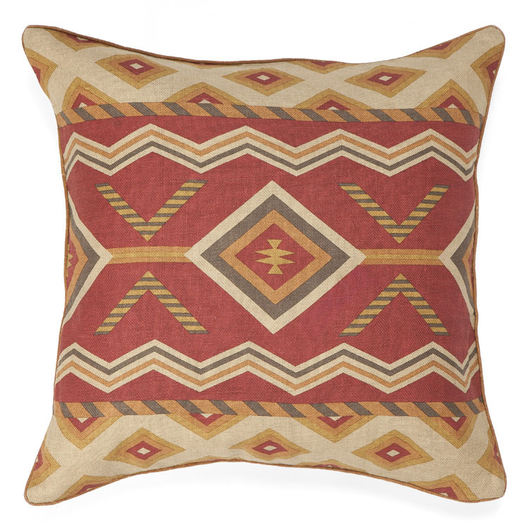 Red Design Accent Pillow - Anteks